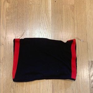 Red and black crop top